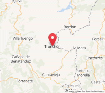 Map of Tronchón, Aragon
