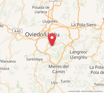 Map of Tudela Agüeria, Asturias