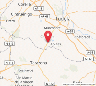 Map of Tulebras, Navarre