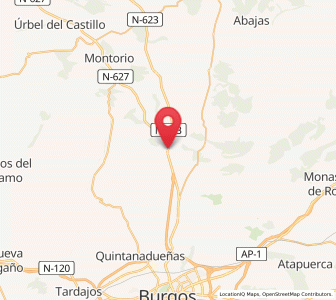 Map of Ubierna, Castille and León