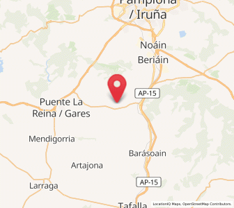 Map of Úcar, Navarre
