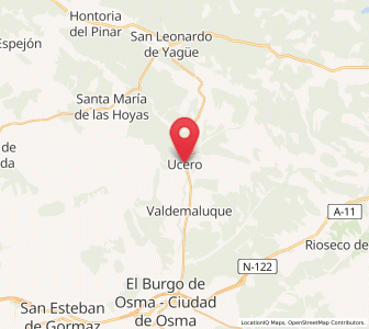 Map of Ucero, Castille and León