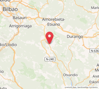 Map of Ugarana, Basque Country