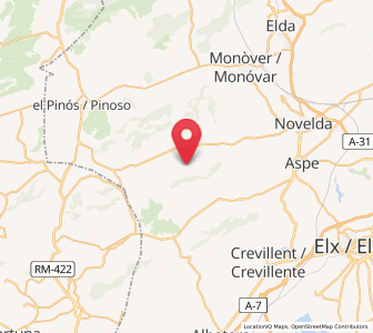 Map of Umbría Alta, Valencia