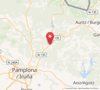 Map of Urdániz, Navarre