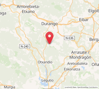 Map of Parc naturel dUrkiola, Basque Country