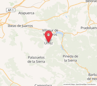 Map of Urrez, Castille and León