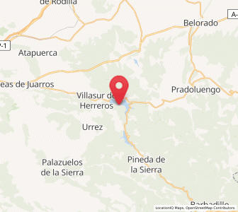 Map of Uzquiza, Castille and León