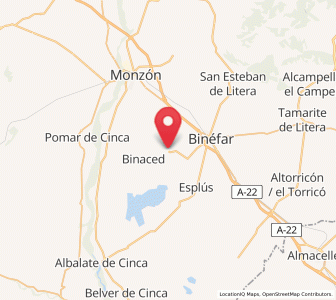 Map of Valcarca, Aragon