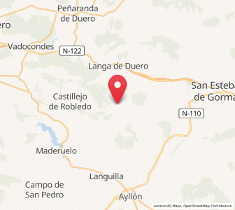 Map of Valdanzo, Castille and León