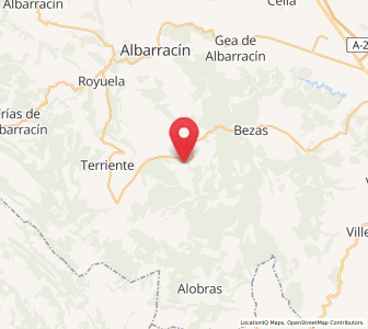 Map of Valdecuenca, Aragon