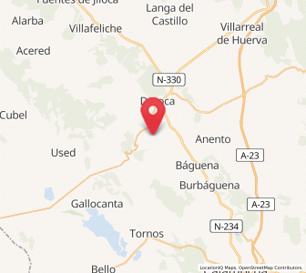Map of Valdehorna, Aragon