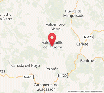 Map of Valdemorillo de la Sierra, Castille-La Mancha