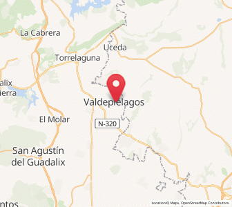 Map of Valdepiélagos, Madrid