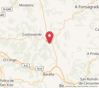 Map of Valdería, Galicia