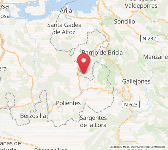 Map of Valderías, Castille and León