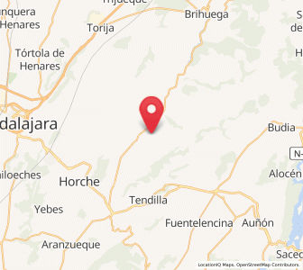 Map of Valfermoso de Tajuña, Castille-La Mancha