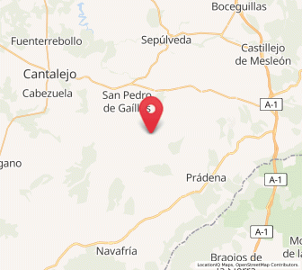 Map of Valleruela de Sepúlveda, Castille and León