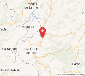 Map of Valvaler, Asturias