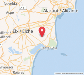 Map of Valverde Alto, Valencia