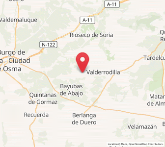 Map of Valverde de los Ajos, Castille and León