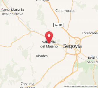 Map of Valverde del Majano, Castille and León