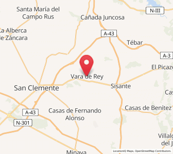 Map of Vara de Rey, Castille-La Mancha