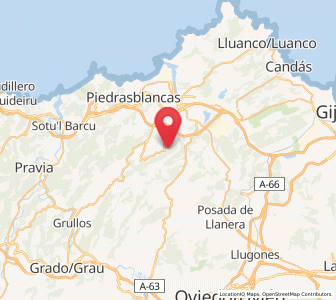 Map of Venero, Asturias