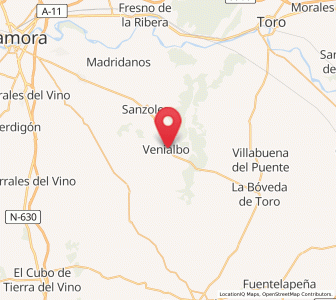 Map of Venialbo, Castille and León