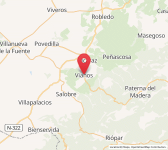 Map of Vianos, Castille-La Mancha