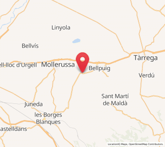 Map of Vilanova de Bellpuig, Catalonia