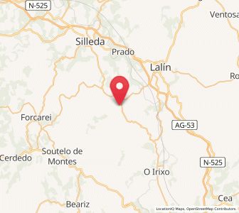 Map of Vilatuxe, Galicia