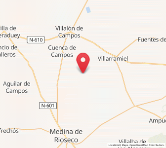 Map of Villabaruz de Campos, Castille and León
