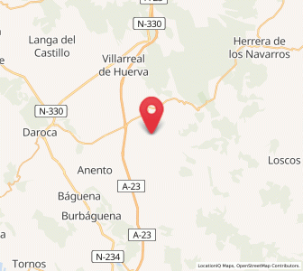 Map of Villahermosa del Campo, Aragon