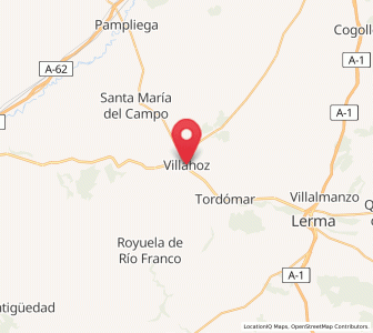 Map of Villahoz, Castille and León
