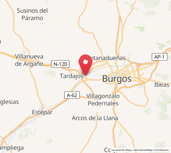 Map of Villalbilla de Burgos, Castille and León