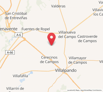 Map of Villalobos, Castille and León