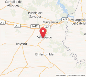 Map of Villalpardo, Castille-La Mancha