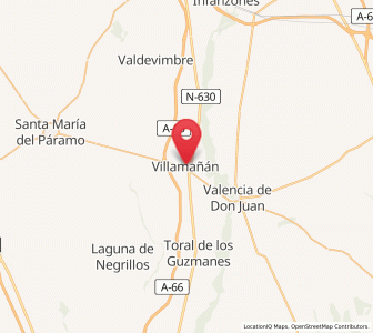 Map of Villamañan, Castille and León