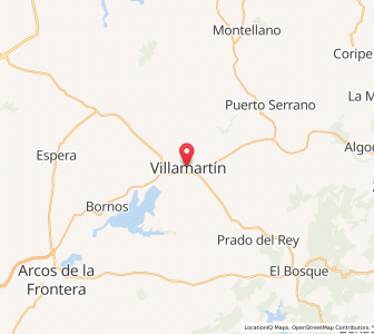 Map of Villamartín, Andalusia