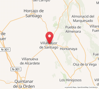 Map of Villamayor de Santiago, Castille-La Mancha