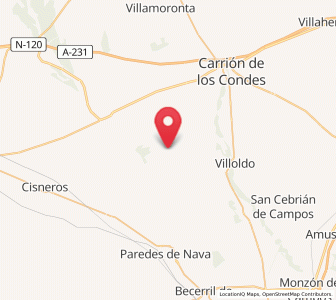 Map of Villamuera de la Cueza, Castille and León