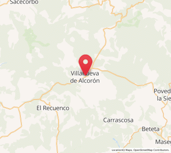 Map of Villanueva de Alcorón, Castille-La Mancha