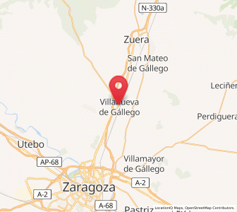 Map of Villanueva de Gállego, Aragon