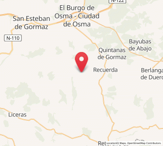 Map of Villanueva de Gormaz, Castille and León