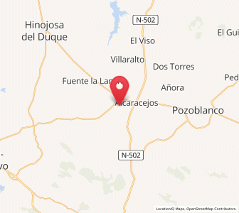 Map of Villanueva del Duque, Andalusia
