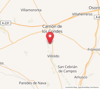 Map of Villanueva del Río, Castille and León