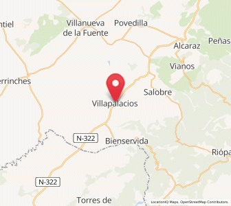 Map of Villapalacios, Castille-La Mancha