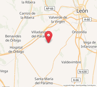 Map of Villar de Mazarife, Castille and León