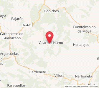 Map of Villar del Humo, Castille-La Mancha